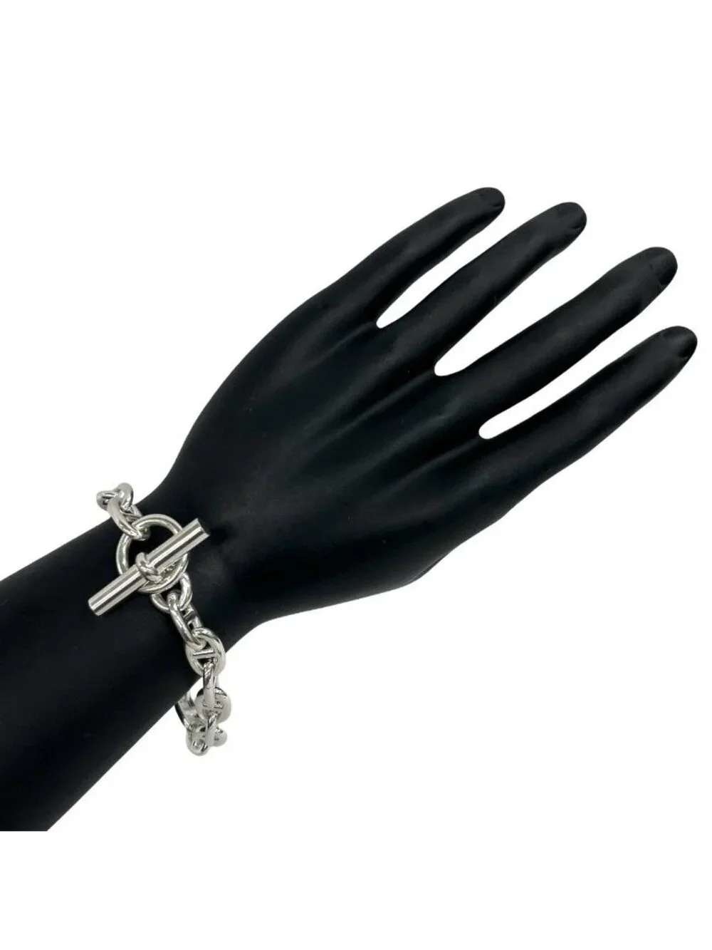 Hermes Chaine D'ancre MM 16 Links Bracelet 925 Sterling Silver
